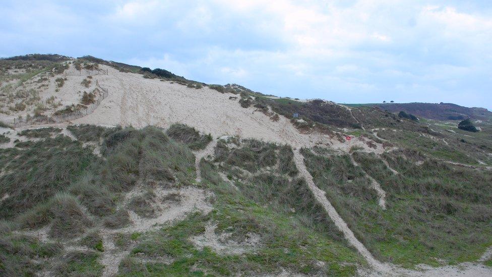Sand dunes at St Brelade