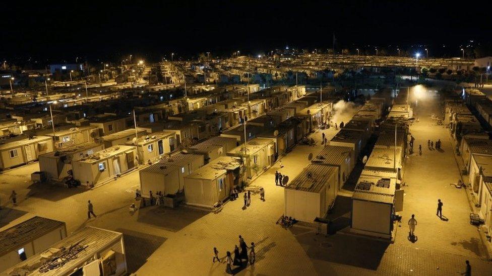 A general view shows Syrian refugees at Harran Refugee Camp in Sanliurfa, Turkey