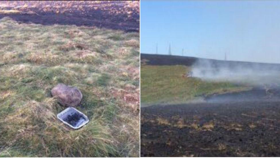 BBQ on land near the fire