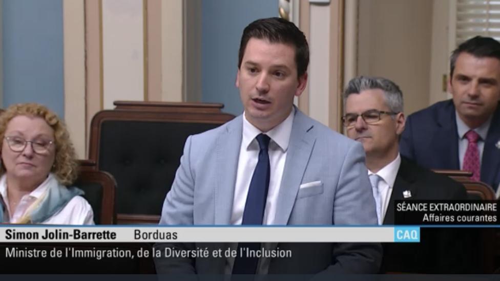 Quebec Immigration Minister Simon Jolin-Barrette