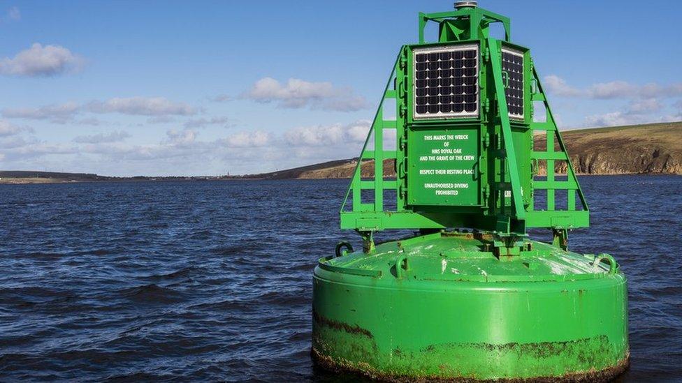 Bouy above Royal Oak wreck