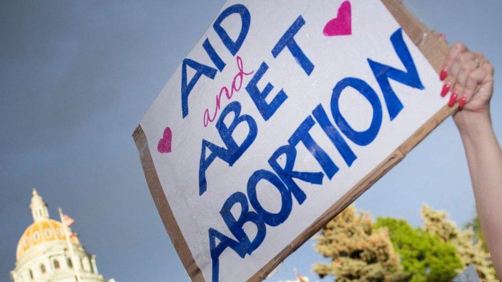 Abortion rights activists protest outside the Colorado State Capital after the overturning of Roe Vs. Wade by the US Supreme Court, Denver, Colorado on June 24, 2022