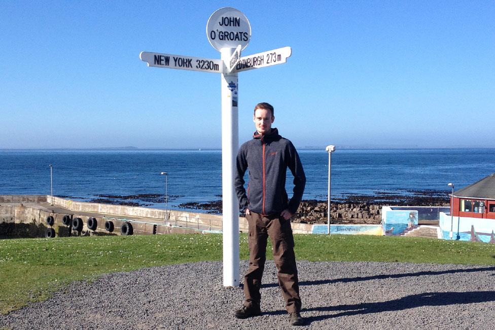 Tom Clancy at John O' Groats