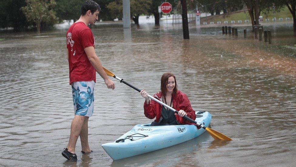 The city is expected to be hit by a whole year's rainfall within one week.