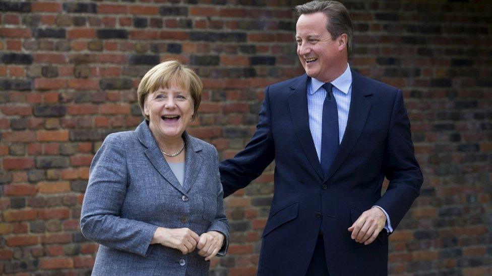 David Cameron and Angela Merkel