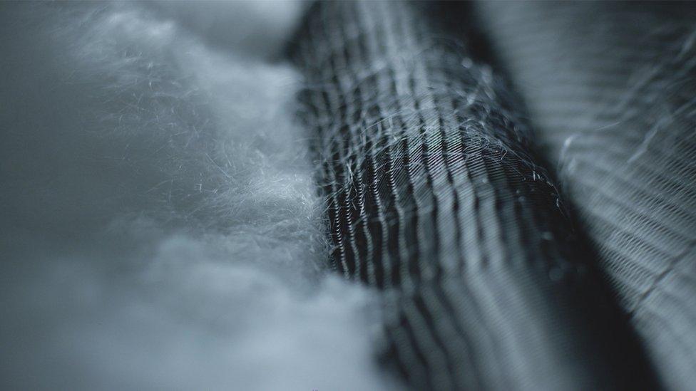 fibres being produced