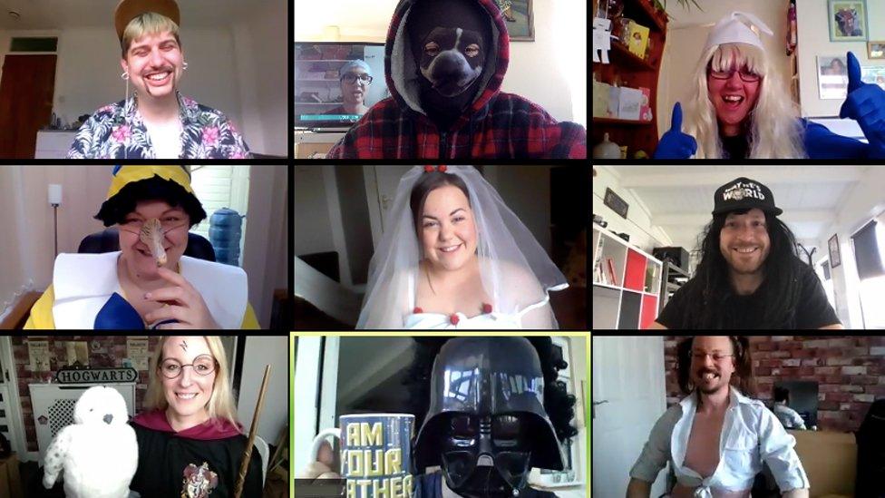 Dragon CoWorking fancy dress video call