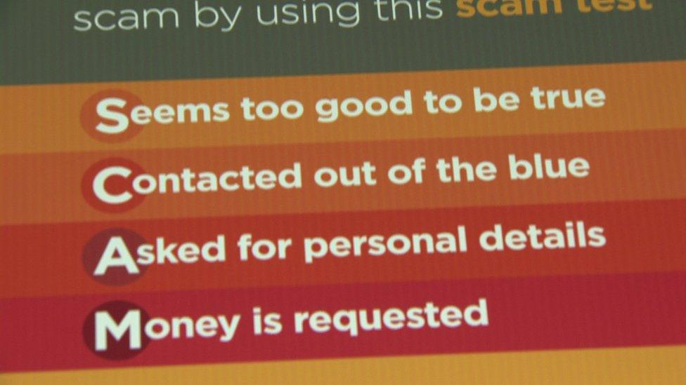 The campaign included a four-step scam test which police say should help the public identify fraudulent requests