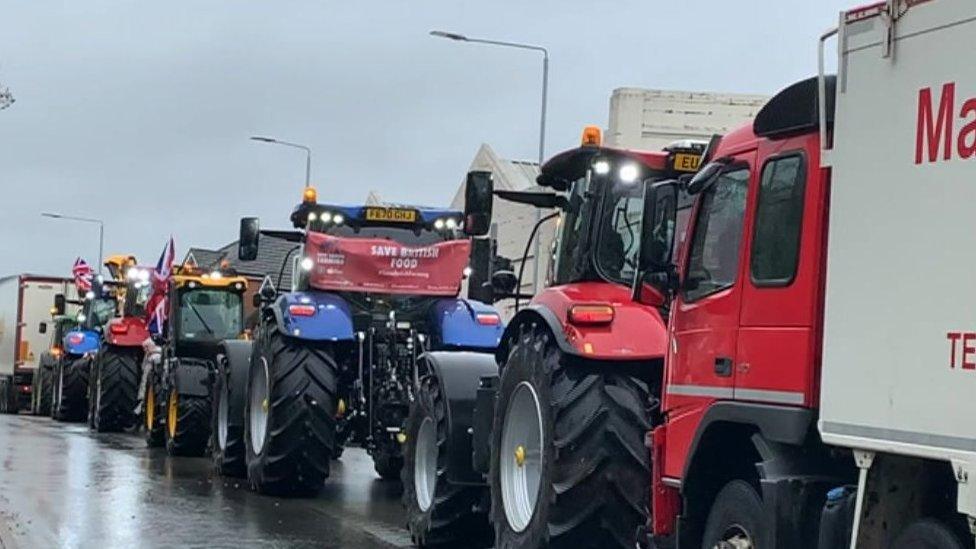 Farmers protest Melton Mowbray