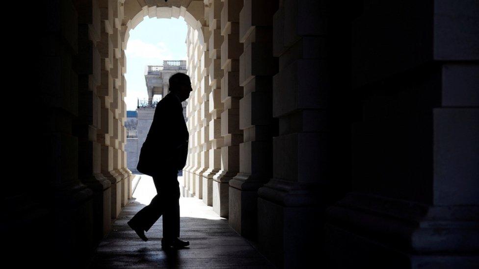 Mitch McConnell arrives at Congress