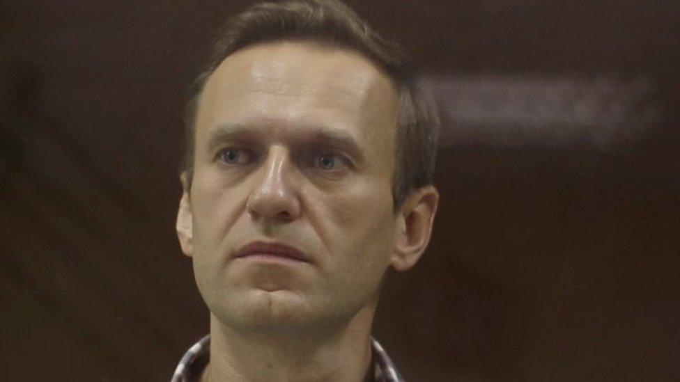 Alexei Navalny in court in Moscow, 2 February