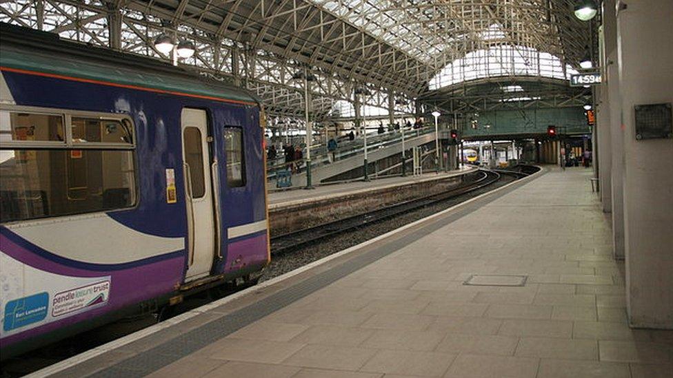 Northern train in Manchester Piccadilly