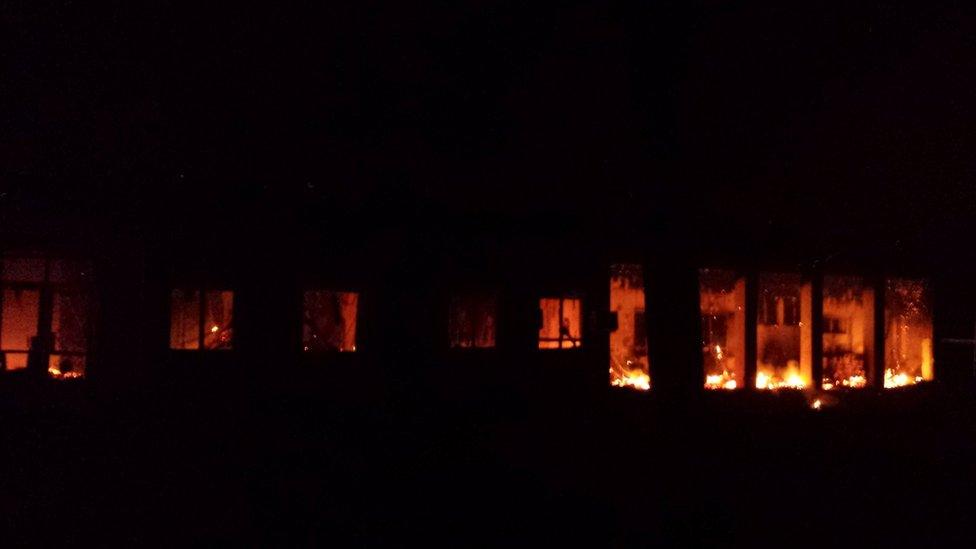 MSF hospital in Kunduz on fire after bombings (3 October 2015)