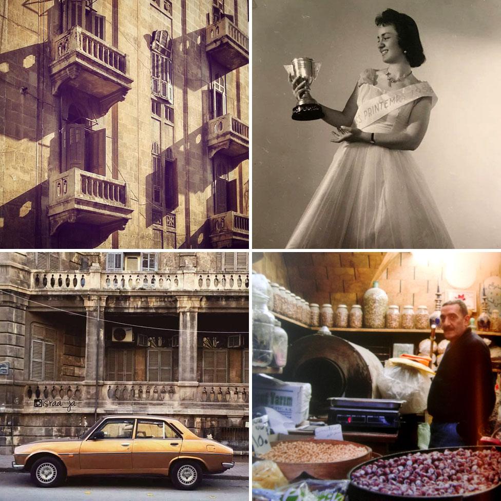 Balconies, a beauty queen, a golden car and a nut seller in the souk