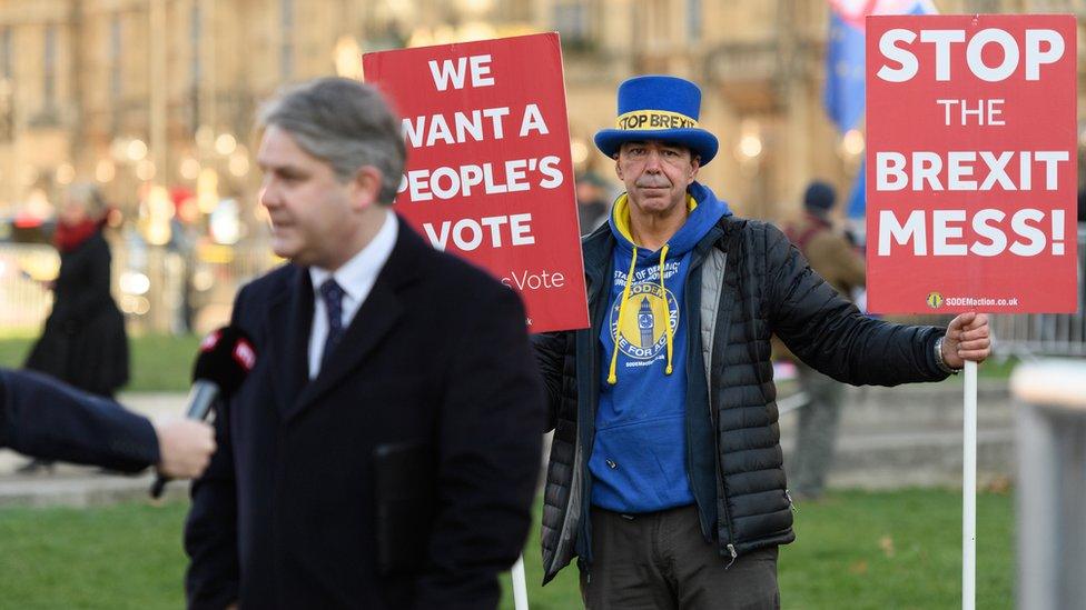 Anti-Brexit protester Steve Bray crashed multiple BBC news reports