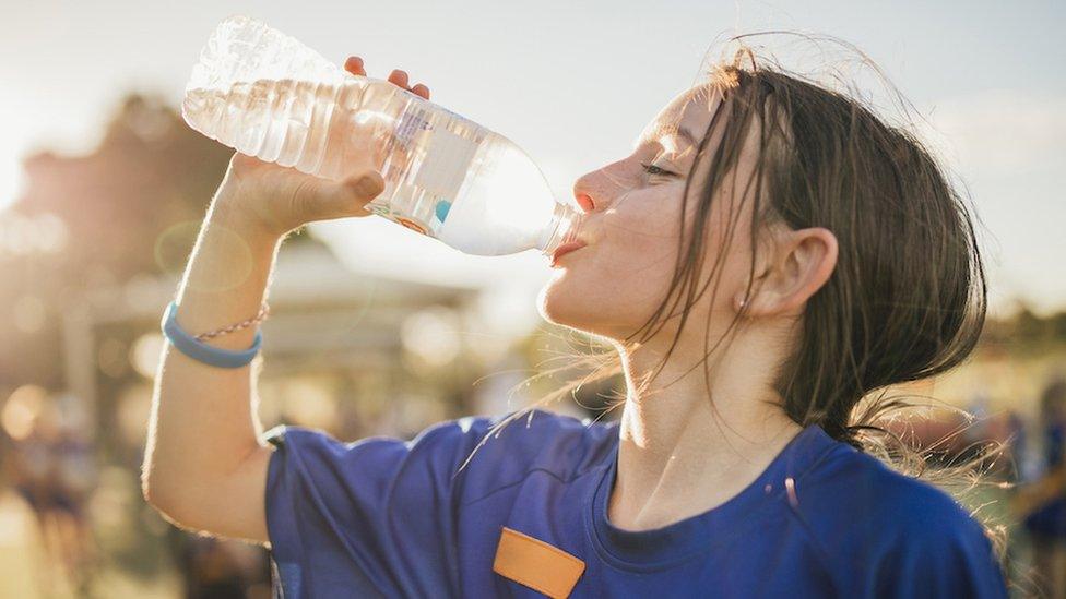 Child drinking water