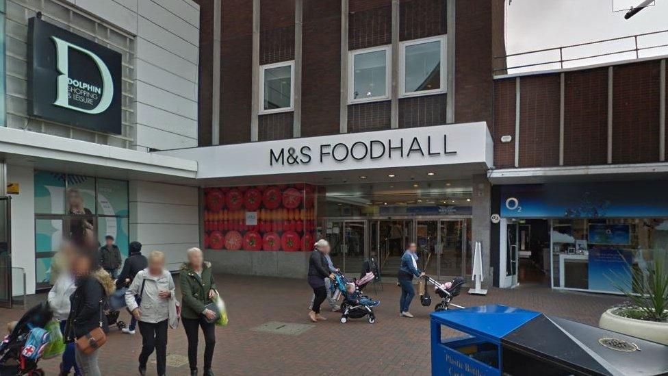 Exterior of former M&S site on Poole high street