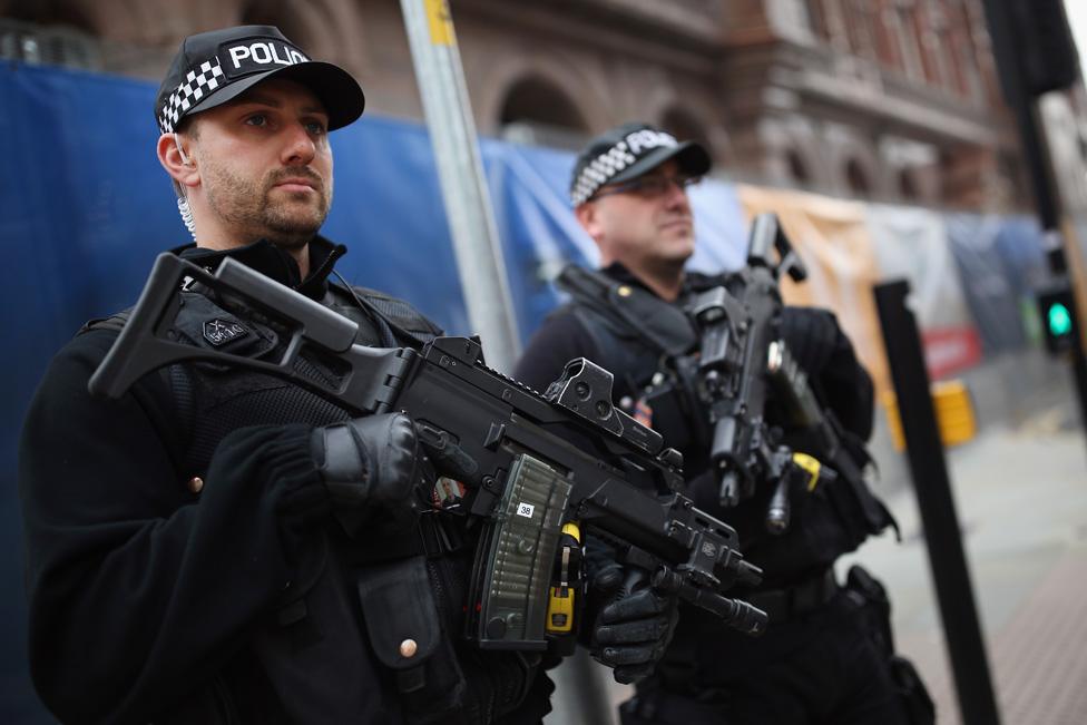 Armed police in the UK, in October 2015