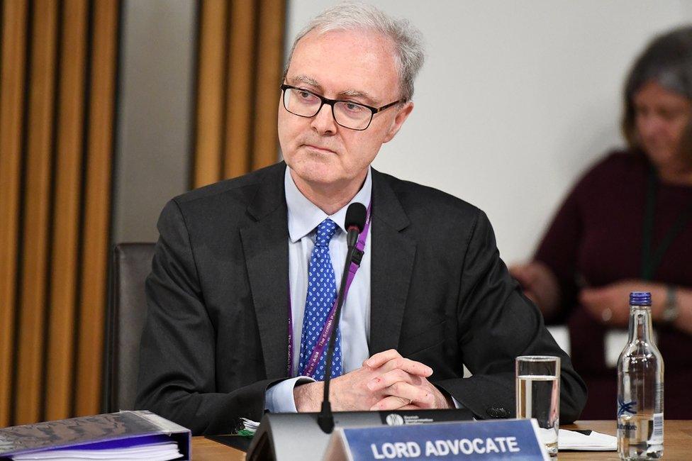 Lord Advocate James Wolffe is the head of the Crown Office as well as the Scottish government's principal legal adviser