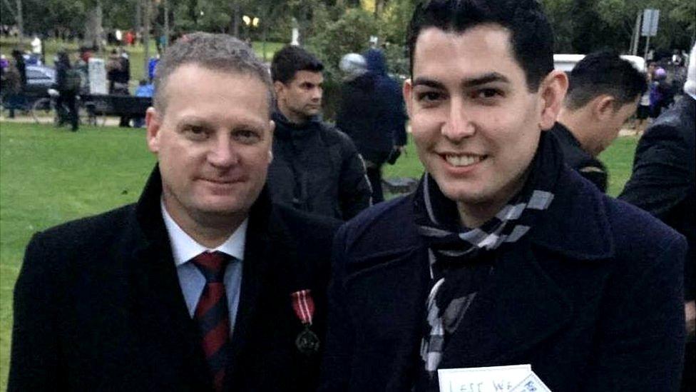 Stuart Martin (left) and Daniel Theophanou were both gay servicemen in Australia's military