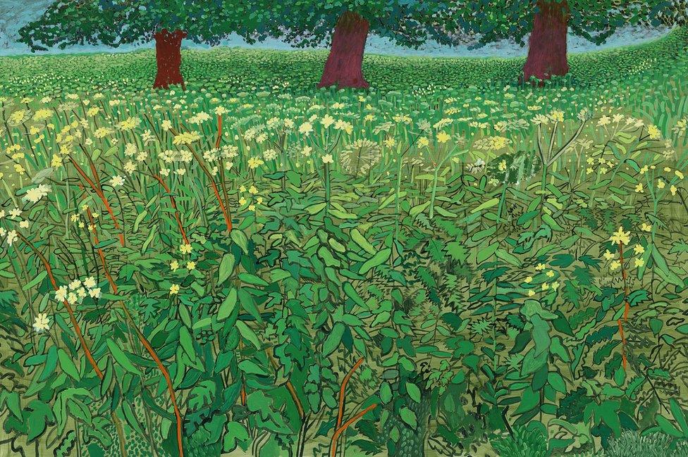 Queen Anne's Lace Near Kilham by David Hockney