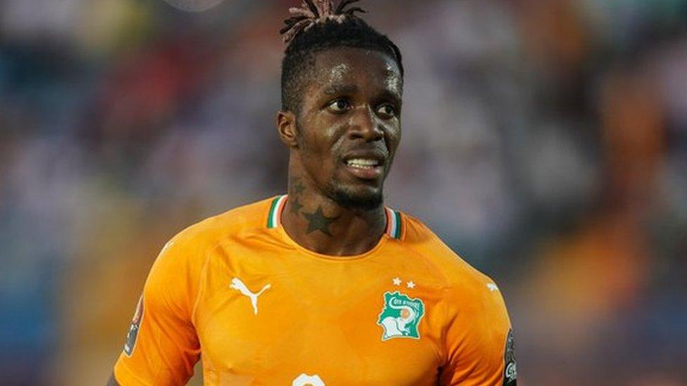 Wilfried Zaha in action for Ivory Coast