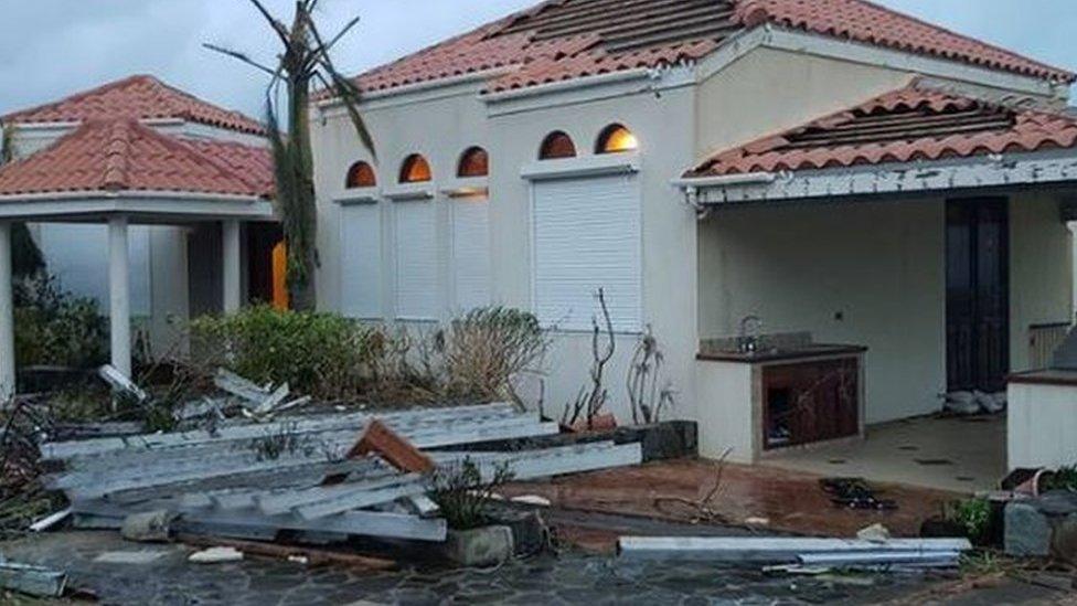 House hit by Hurricane Irma