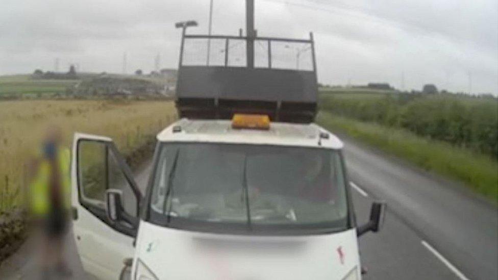 Truck blocking speed camera