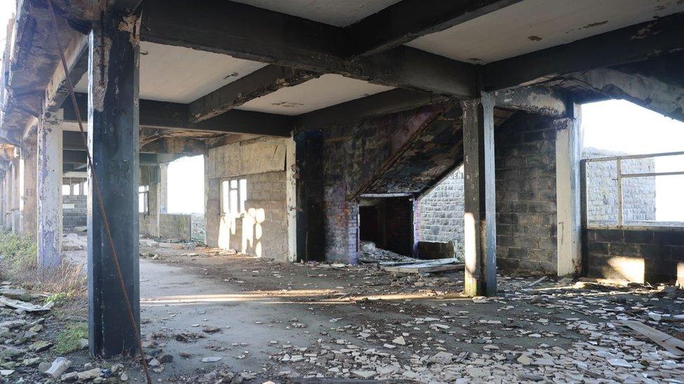 Damaged Birnbeck pier