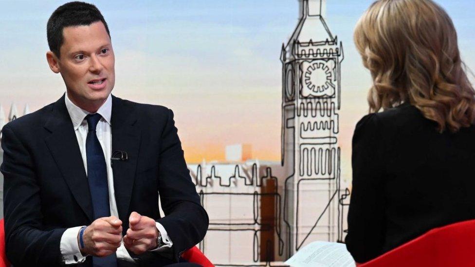 Justice secretary Alex Chalk appeared on the BBC's Sunday With Laura Kuenssberg