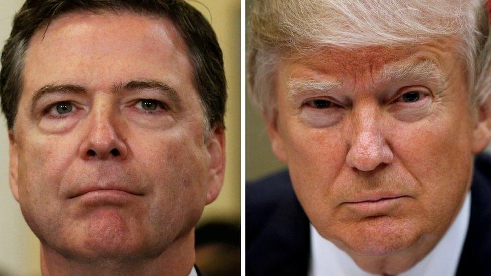 James Comey and Donald Trump