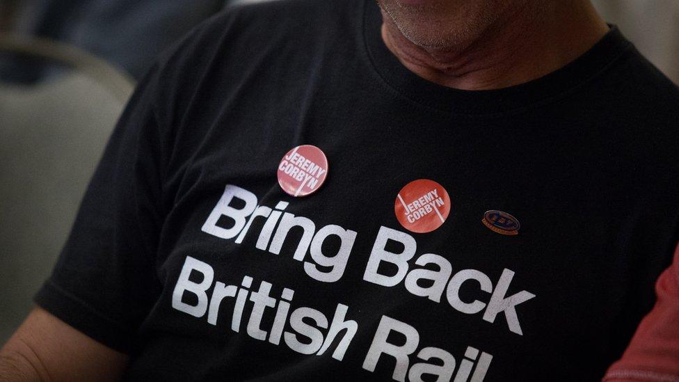 T-shirt reads "Bring Back British Rail"