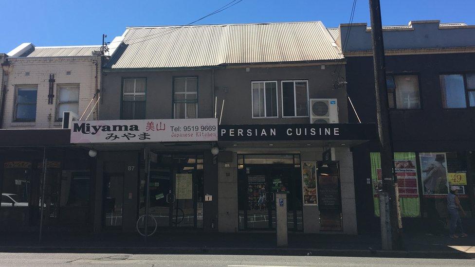 An external view of a flat above a restaurant where two bodies were found