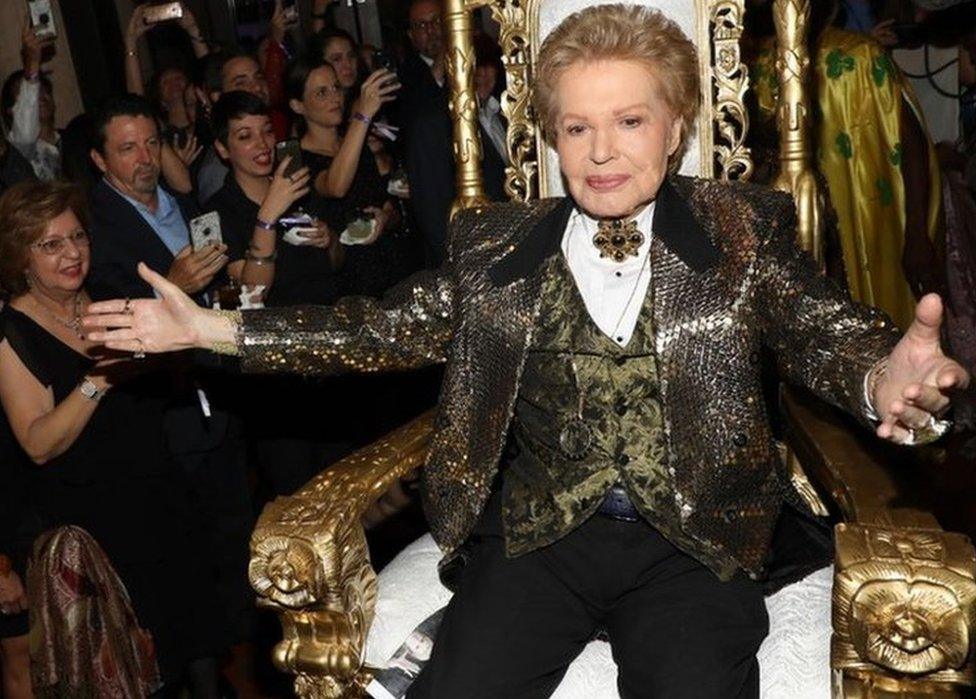 Walter Mercado is seen at the opening of "Mucho, Mucho Amor: 50 Years of Walter Mercado" at HistoryMiami Museum on August 1, 2019