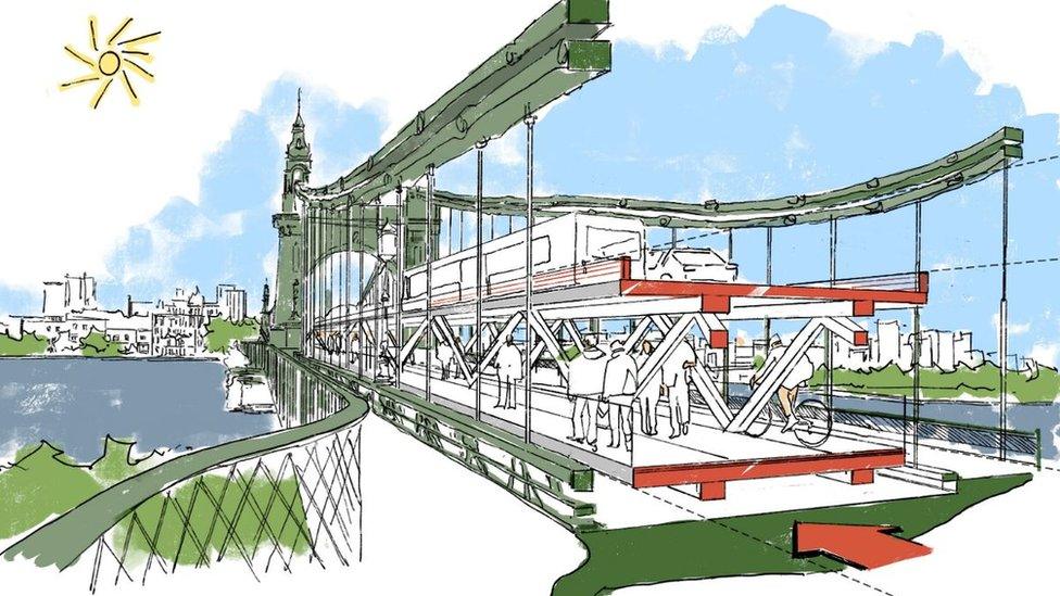 Sketch of bridge proposal