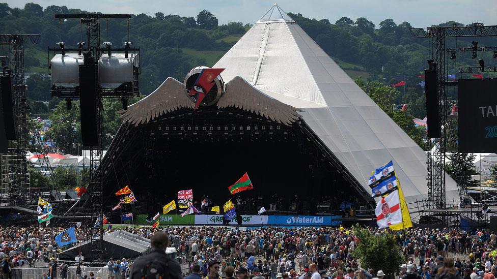 Glastonbury's Pyramid Stage in 2016