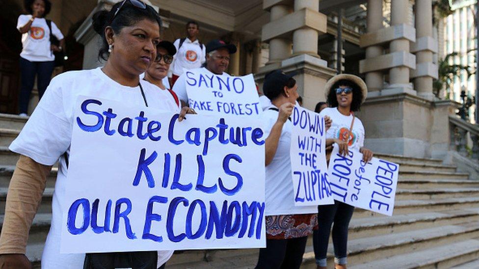 Protests against so called state capture in South Sfrica