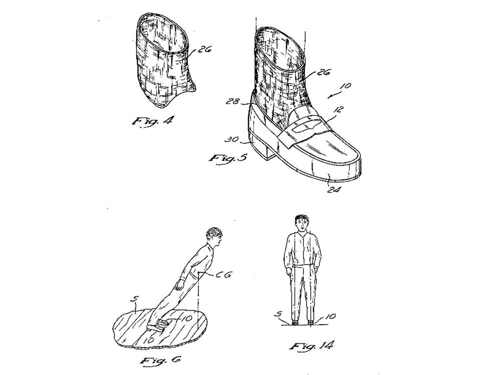 'Anti-gravity shoe' drawing