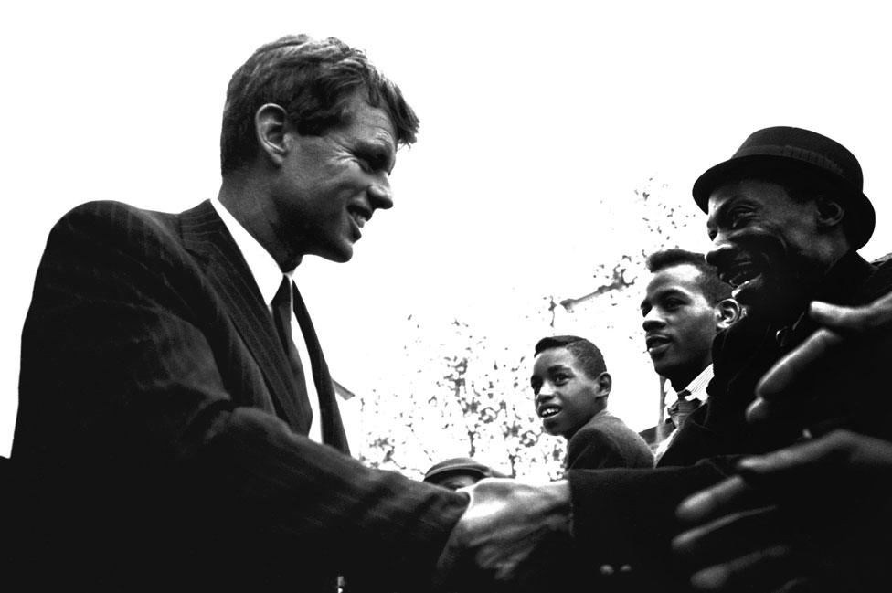 Kennedy in Harlem in 1964