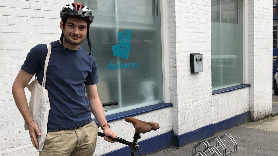 Deliveroo rider Kieran