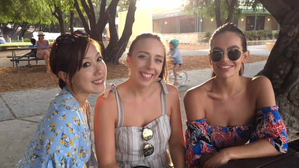 Three tourists from Adelaide visit Rottnest Island