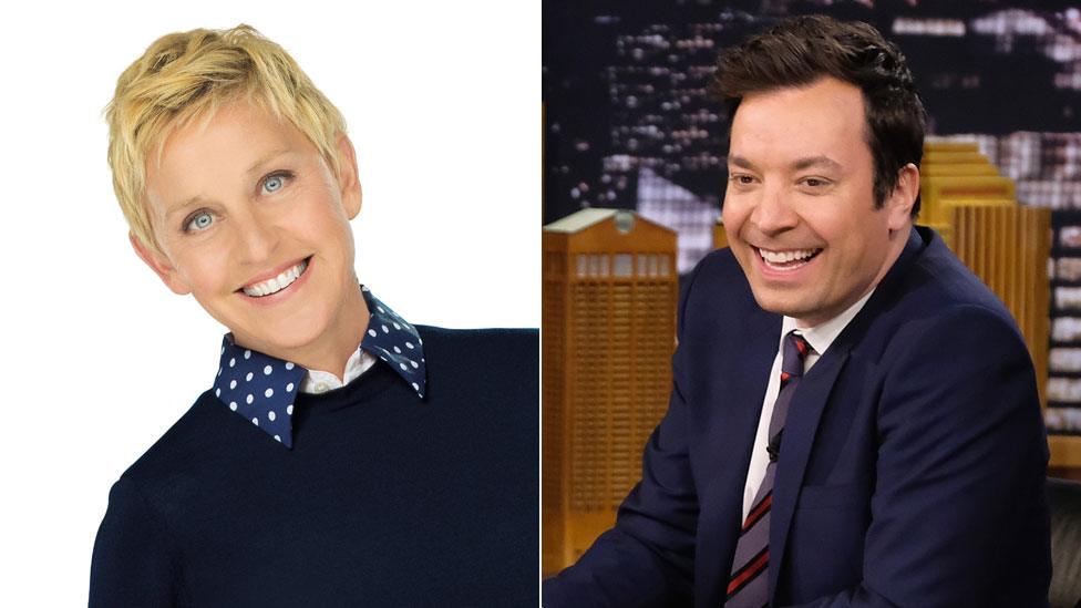 Ellen DeGeneres and Jimmy Fallon