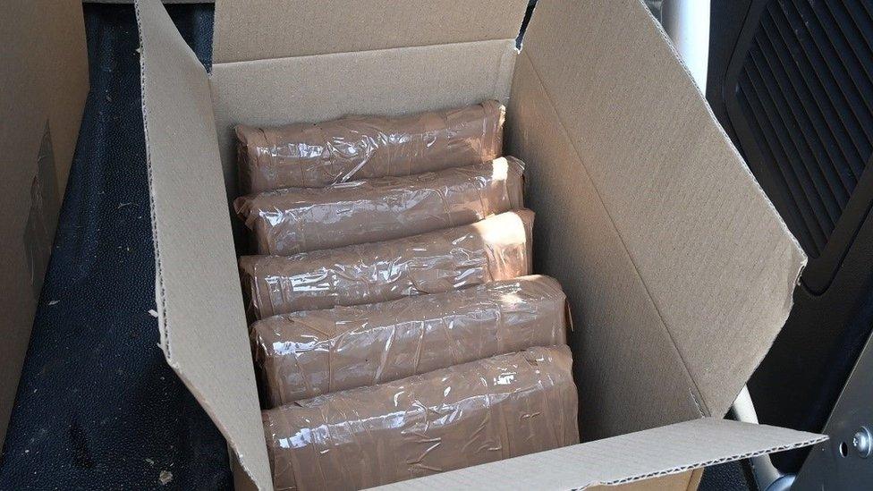 Suspected cocaine packages