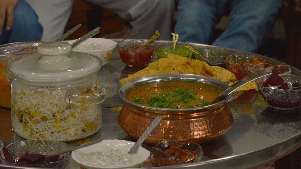 a meal at the Bohri kitchen