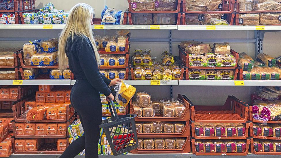 Woman at supermarket