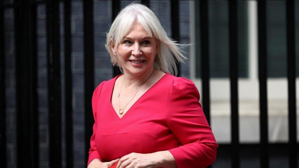 Former culture secretary Nadine Dorries pictured arriving in Downing Street in 2021