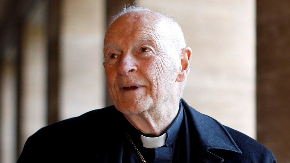 Mr McCarrick in his priest's collar, file photo