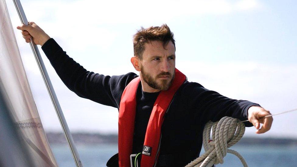 Jeff Leigh-Jones pictured on a sailing boat