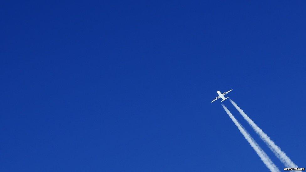 Plane with vapour trail