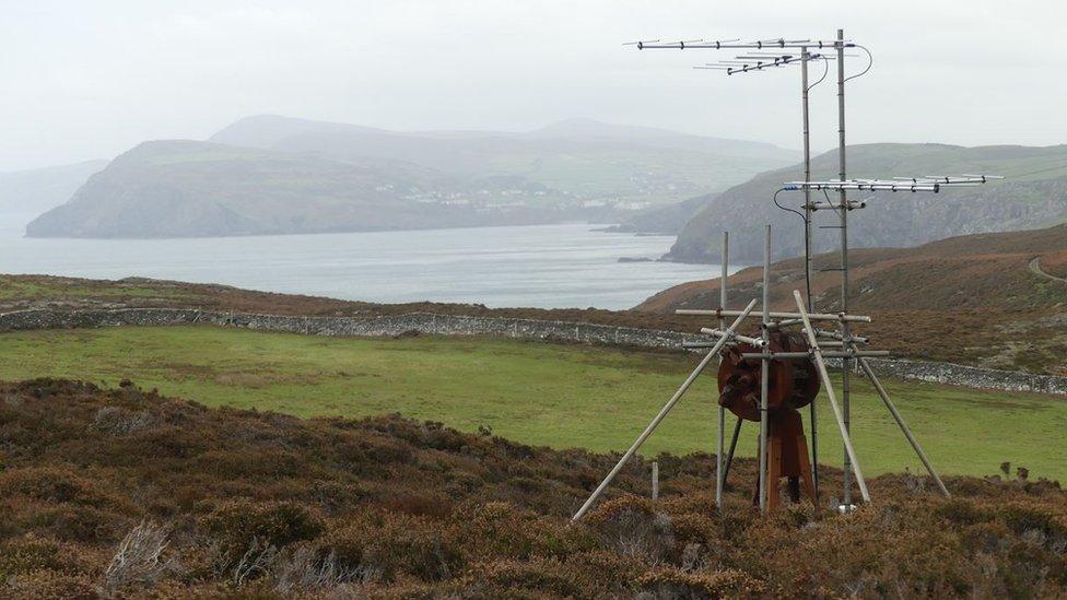 The MOTUS station on the the Calf of Man